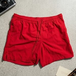 George Men's Red Swim Trunks Board Shorts Size XL 40-42 Mesh Lined Beach